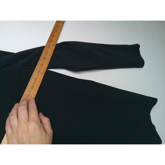 Stella McCartney Black V Neck Gathered Front Back Long Sleeve Silk Blouse 42 - Picture 16 of 16